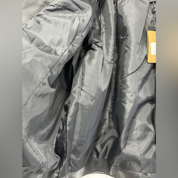 White Mark Black Faux Leather Studded Biker Waist Jacket Silver Accents … - Picture 16 of 16